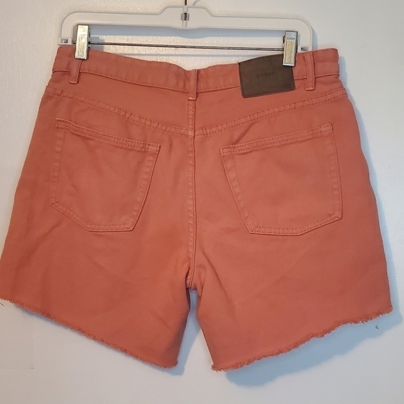 Scout denim orange high waisted button fly shorts Large - Picture 3 of 9